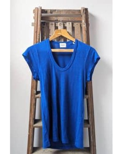 Isabel Marant Zankou electric leinen t-shirt - Blau