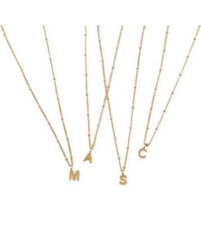 Orelia Satellite Chain Initial Necklace D - Metallic