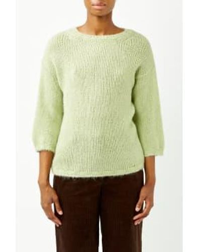 indi & cold Apple 3/4 Sleeve Knit / Xs - Green