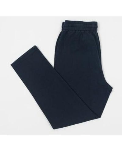Only & Sons Linus Crop Linen Pants In Dark - Blue