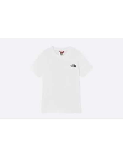 The North Face T-shirt mountain outline blanc