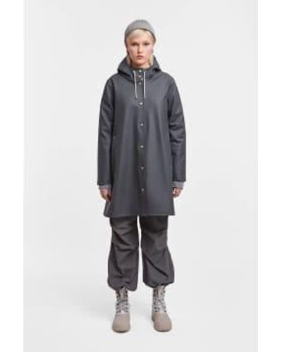Stutterheim Mosebacke Raincoat Charcoal S - Grey