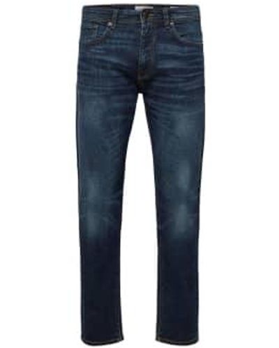 SELECTED Jeans slim bleu foncé