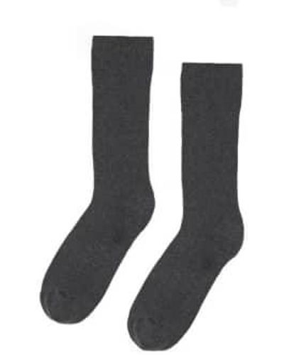 COLORFUL STANDARD Classic Organic Sock Lava -one Size - Black