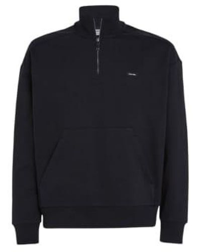 Calvin Klein Cotton comfort quarter zip - Azul