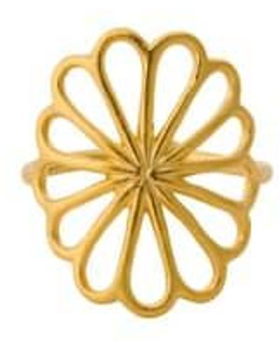 Pernille Corydon Anillo bellis gran en oro, ajustable - Metálico