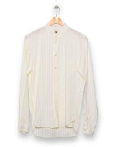 Delikatessen Shirt zen stripe jacquard - Blanc