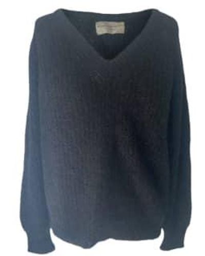 WINDOW DRESSING THE SOUL Cove Mohair Jumper Small - Blue