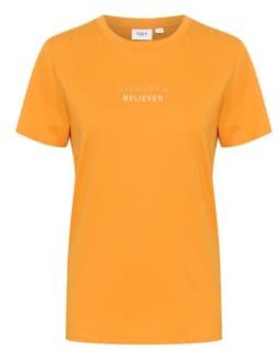 Saint Tropez Camiseta ebba en albaricoque - Naranja