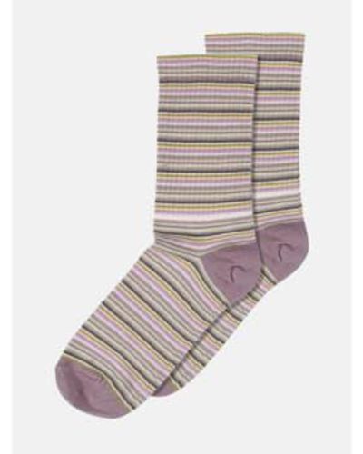mpDenmark Ada Ankle Socks Lilac Shadow 37-39 - Grey
