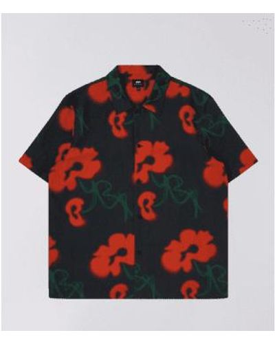 Edwin Garden Society Shirt Ss / Red M