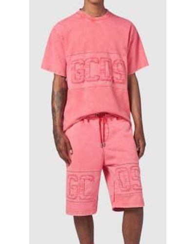 Gcds Short Pants Band With The Logo Embedded In Front And Behind - Pink
