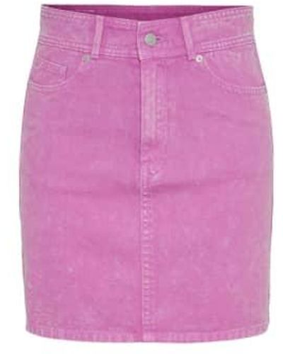 Y.A.S | Violetta Hw Denim Skirt Liatris Xs - Pink
