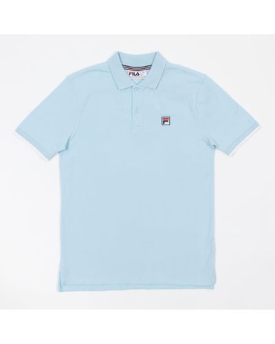 Fila Benutzerdefinierte Kurzarm -Polo -Hemd in hellblau