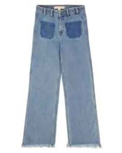 Anorak Soixante-dix + Mochi Mabel Patch Pocket Jeans Roo Vintage - Bleu