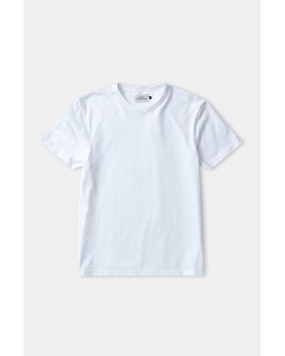 About Companions Eco Pique White Liron T-shirt - Blue