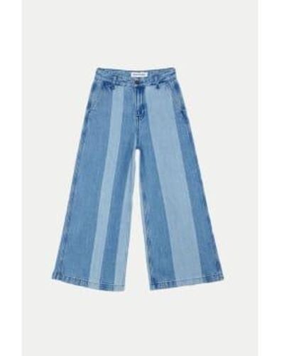 Kings Of Indigo Reef blue lilibet jeans recortados - Azul