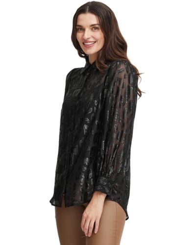 Women & tops Lyst Friday Long-sleeved Sale for Deals | | up off to Black Fransa 18%
