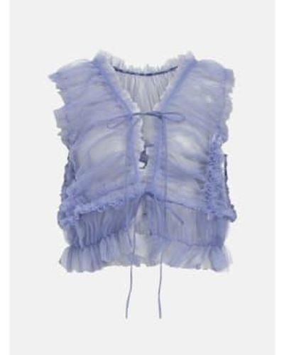 Object Alice Tulle Top - Blue