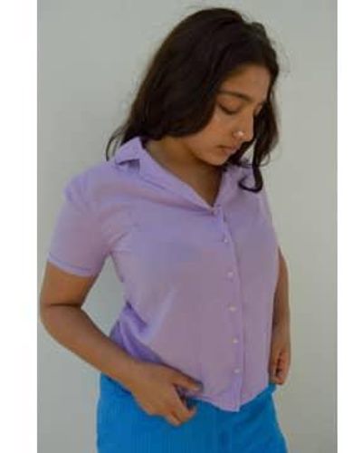 Hartford Tomus Knitted Lilac Shirt 1 - Purple