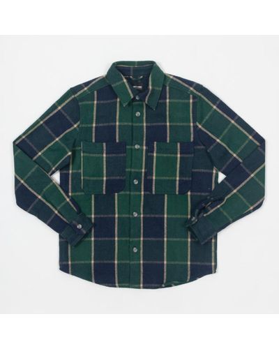 Only & Sons Lee checkirt chèque en vert et bleu