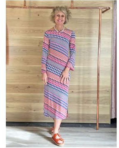 ONJENU Capri Dress Balear Print Uk 8 - Multicolour