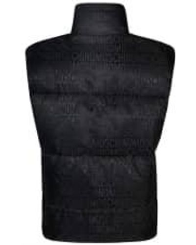 Moschino Padded Vest With Logo - Black