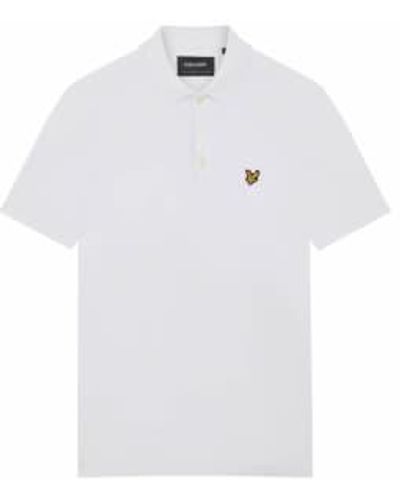Lyle & Scott Mens Plain Polo Shirt 6 - Bianco