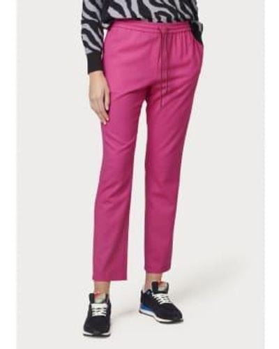 Paul Smith Hopsack Drawstring Trousers Size: 14, Col: 14 - Pink