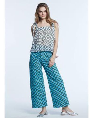SZ Blockprints Pantalones discoteca - Azul