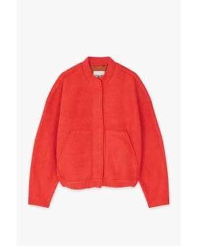 CKS Creme Boucle Jacket Xs - Red
