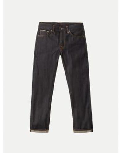 Nudie Jeans Gritty Jackson Dry Selvage - Negro