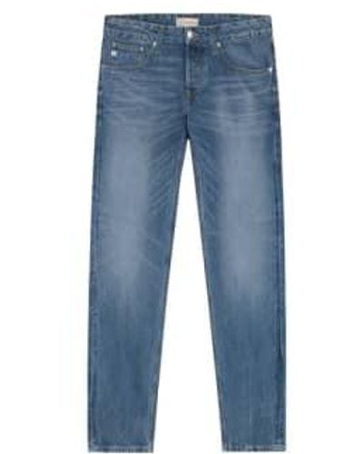 MUD Jeans Jeans Homme Regular Dunn Stretch Medium Worn - Blu