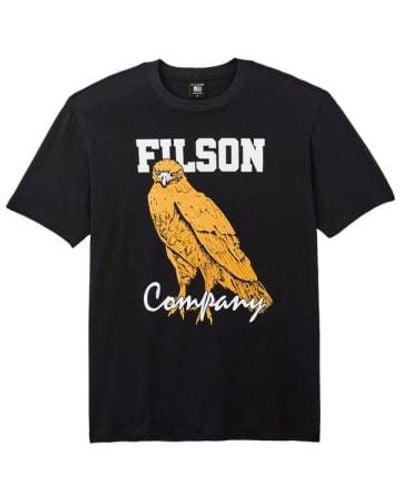 Filson Ss Pioneer Graphic T Shirt Bird Of Prey - Nero