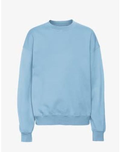 COLORFUL STANDARD Seaside Organic Cotton Crew Neck Sweatshirt 1 - Blu