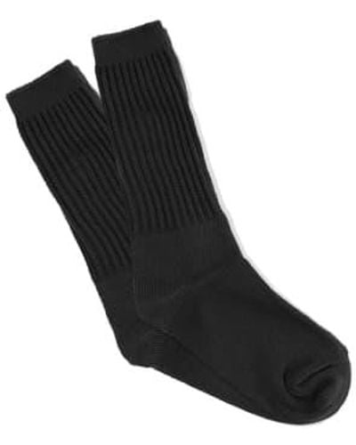Anonymous Ism Tack Rib Crew Socks Large - Black