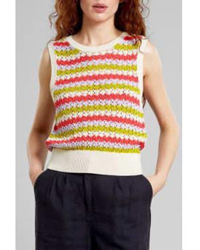 Dedicated Multi Oskarshamn Crochet Stripe Top / Xs - Multicolor