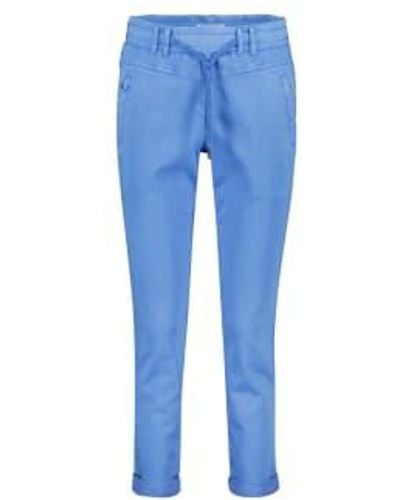 Red Button Trousers Button Trousers Tessy Crop Jogger Midblue