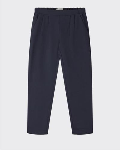 Minimum Sofja Navy Smart Casual Trousers - Blu