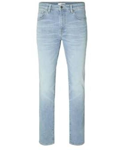 SELECTED Slim Leon 175 lb suave 175 jeans - Azul