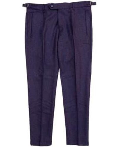 Fresh Pantalones chino plisados lana en púrpura - Azul