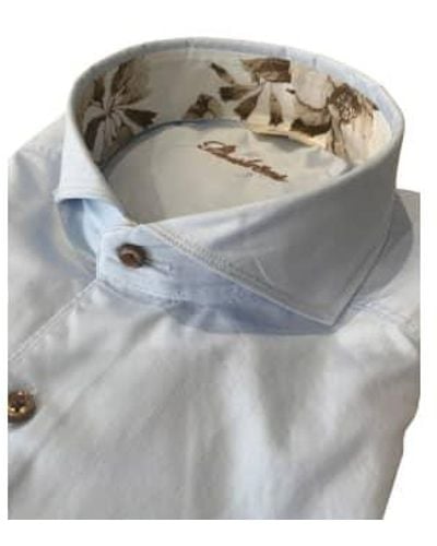 Stenströms Casual Slimline Fit Sky Shirt With Contrast Details 7742211984100 M - Grey
