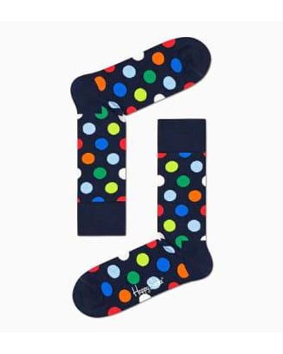 Happy Socks Bdo01-6550 Big Dot Socks - Blue