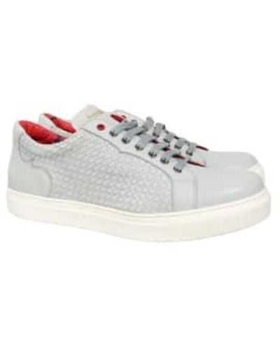 Jeffery West Leather Sole Apolo Woven Sneakers 9 - White