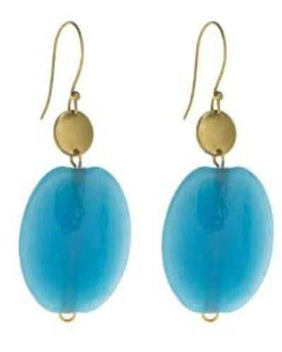 Just Trade Ocean Lozenge Earrings - Blue