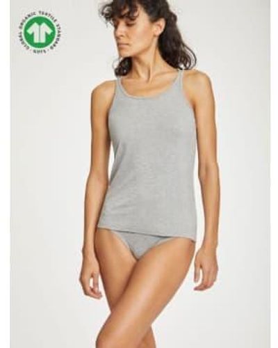 Thought Leah Gots Organic Cotton Cami Vest Marle Xl - Grey