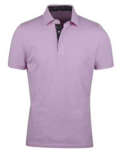 Stenströms T-shirt polo garniture contraste rose - Violet
