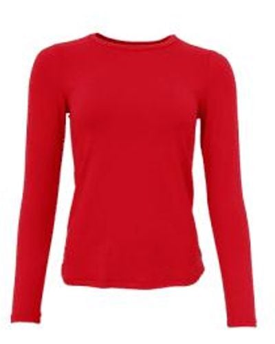 Black Colour Colour Karla Long Sleeve T Shirt Red - Rosso