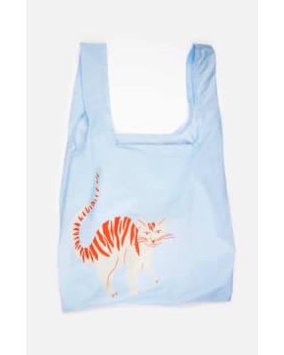 Kind Bag Reusable Medium Shopping Cat - Blue