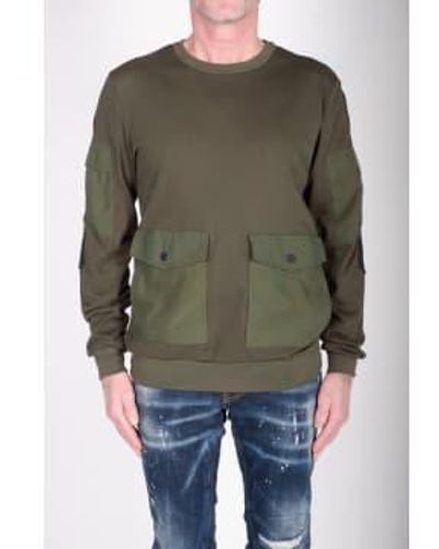 Antony Morato Khaki Multi Pocket Sweatshirt Small - Green